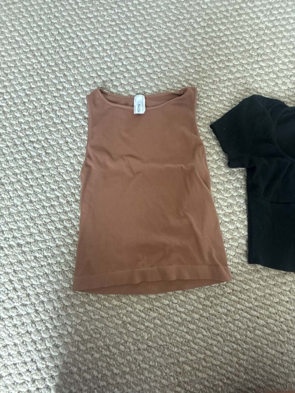 Nikibiki Women's Brown Ribbed Seamless Tank Top